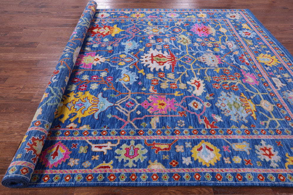 9' 0" X 12' 1" Turkish Oushak Hand Knotted Wool Rug - Q15695