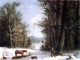 George Henry Durrie Woodsman in Winter Wall Decal