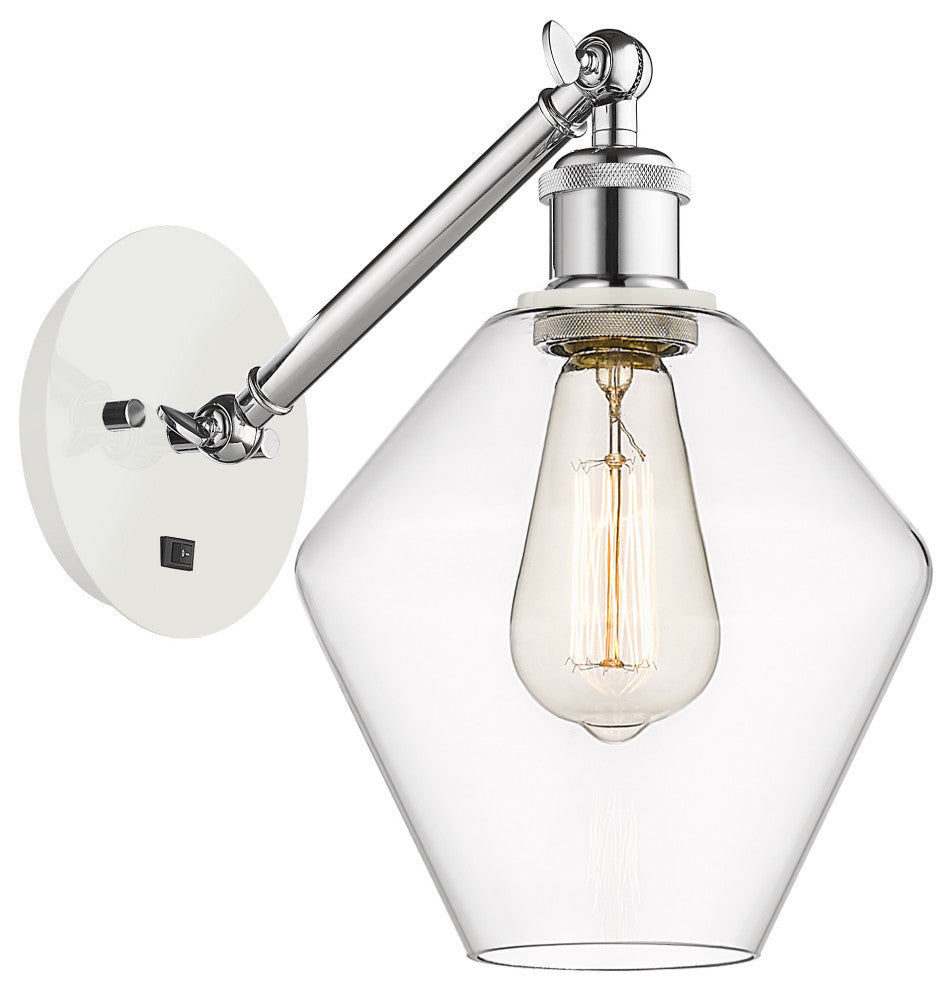 Innovations 317-1W-WPC-G652-8 1-Light Sconce, White and Polished Chrome