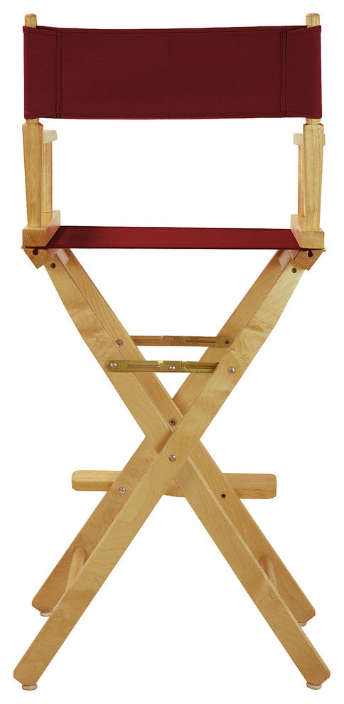 030" Director's Chair Natural Frame-Burgundy Canvas