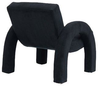 Corduroy Fabric Upholstered Accent Chair, Black