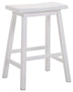 24" White Counter Height Stool, Set of 2