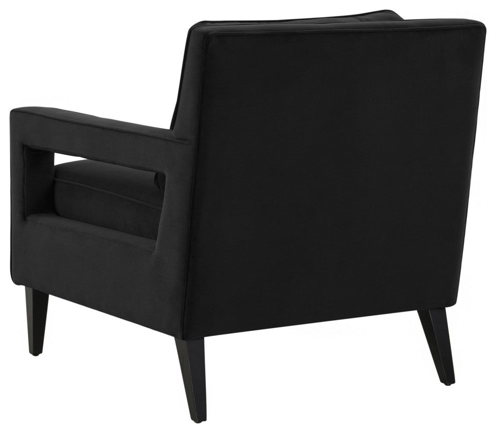 Luna Onyx Black Accent Chair
