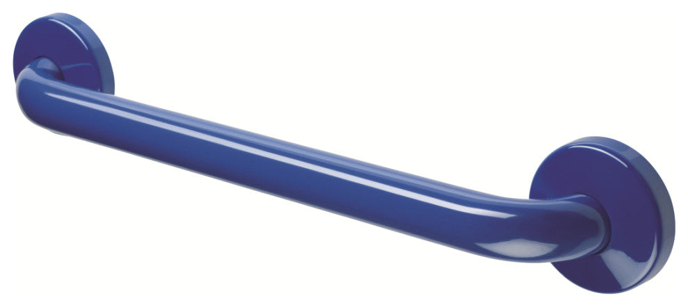32 Inch Grab Bar With Safety Grip, Wall Mount Coated Grab Bar, Blue