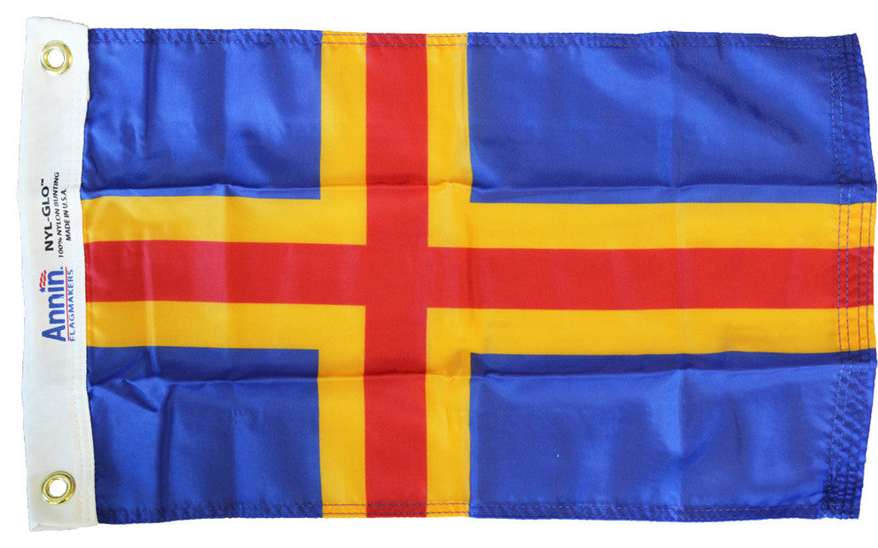 Aaland Islands, 12"x18" Nylon Flag