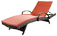 GDF Studio Savana Outdoor Wicker Lounge With Arms With Cushion, Set of 1