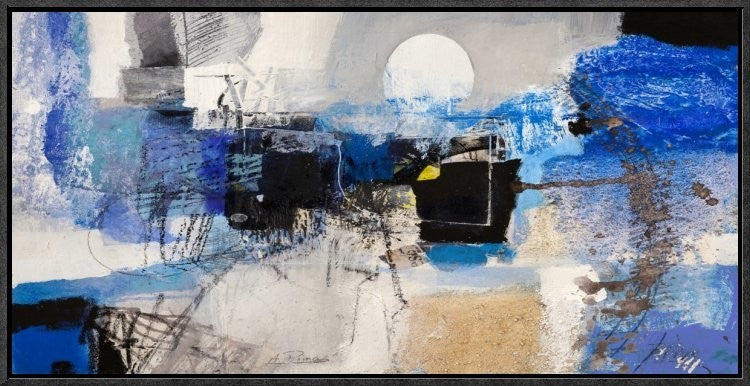 "Moonlight" Framed Canvas Giclee by Arthur Pima, 25x13"