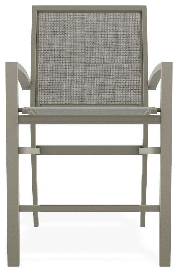 Kendall Sling Balcony Height Stackable Outdoor Stool, Burke/Storm