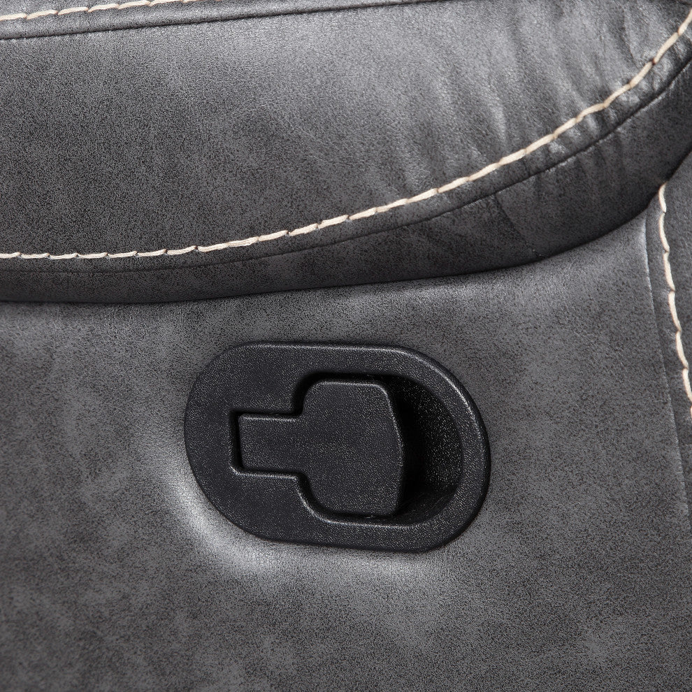 Keily Manual Recliner Sofa Grey