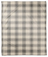 Black Plaid 50x60 Coral Fleece Blanket