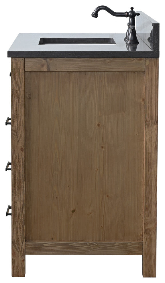 Jasper 42" Bathroom Vanity, Textured Natural, Blue Limestone