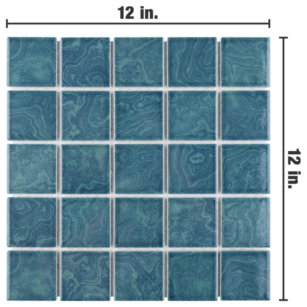 Resort Palm Green Porcelain Floor and Wall Tile