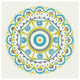 "Lakai Circle VI Blue and Yellow" Paper Print by Kathrine Lovell, 20"x20"