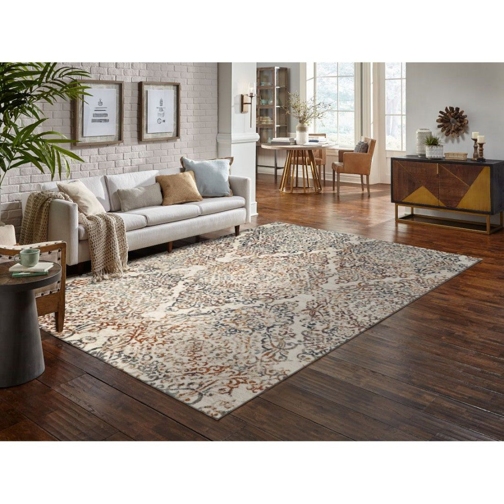 Heritage Ivory Timeless Distressed Moroccan Area Rug, 2'2 X 7'11 Runner