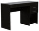DEPOT E-SHOP Maui Computer Desk, 2 Drawers ,Black