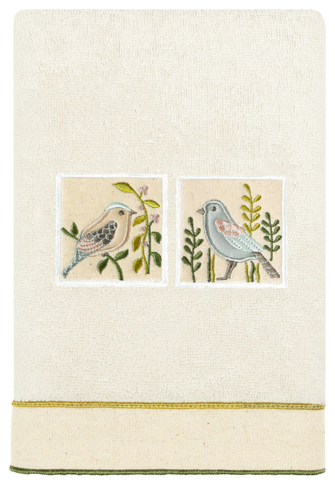 Linum Home Textiles 100% Turkish Cotton BELINDA 4PC Embellished Towel Set