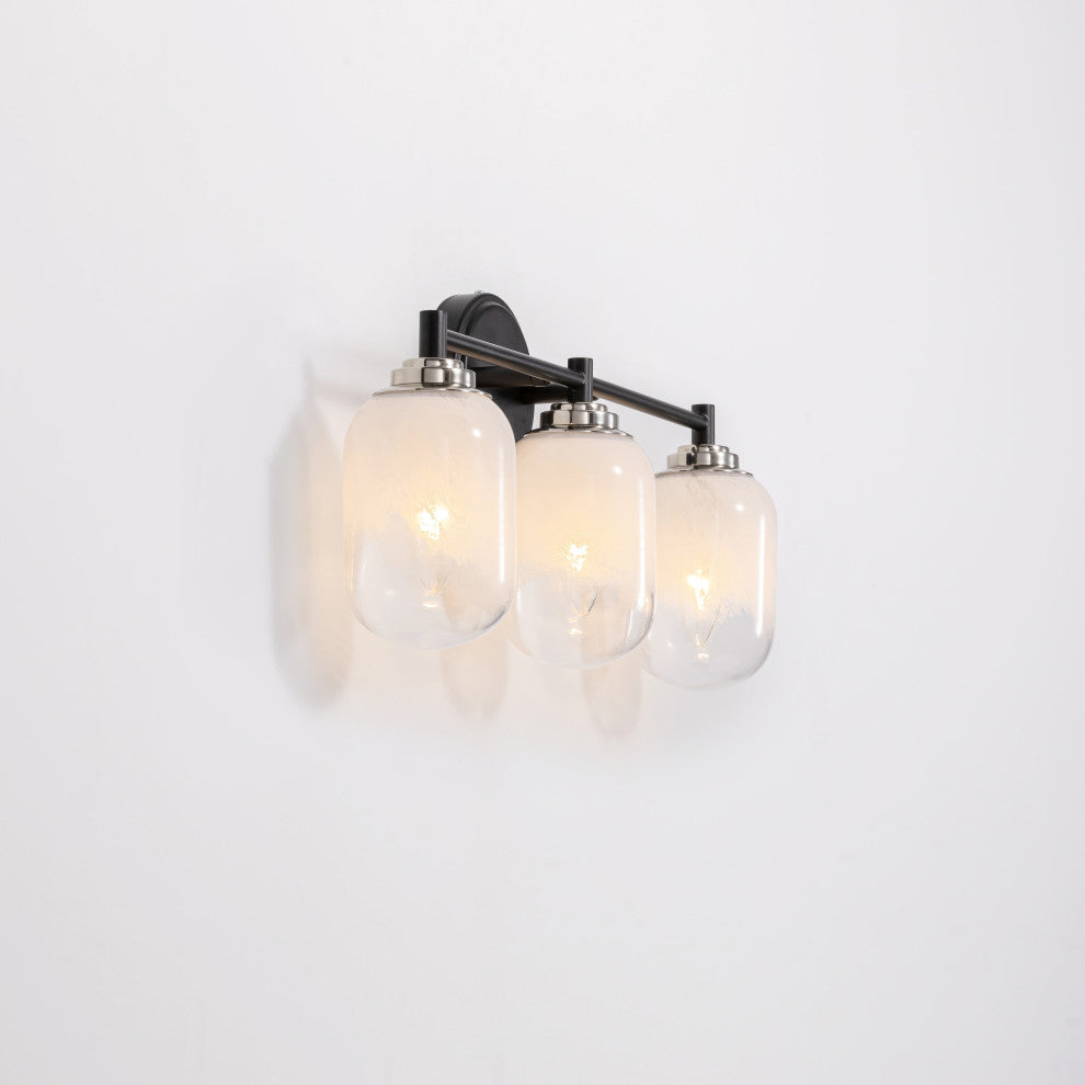 Seren 3 Light Wall Sconce Matte Black