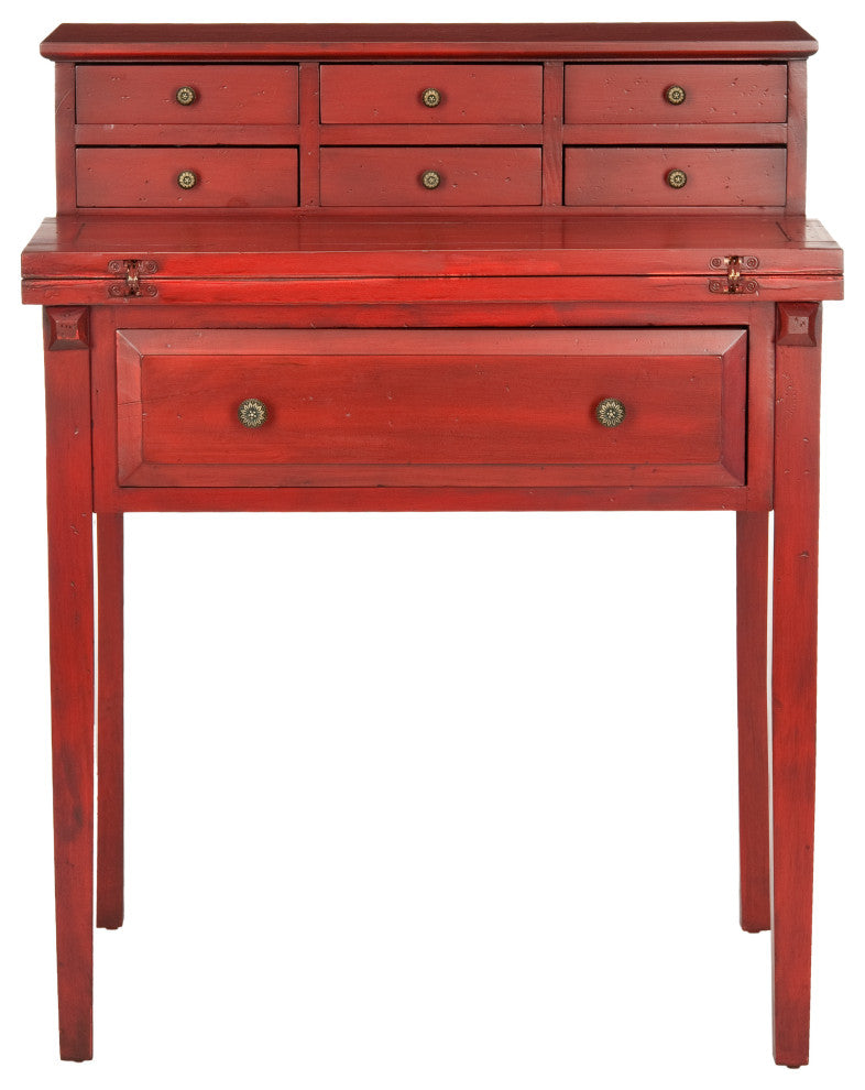 Safavieh Abigail Fold Down Desk, Egyptian Red
