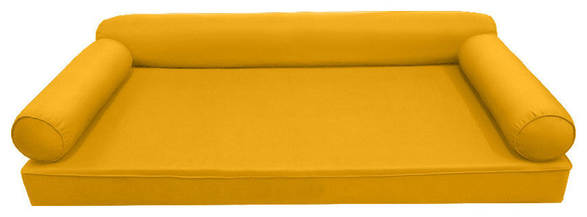 Style6 Twin-XL Pipe Trim Outdoor Mattress Bolster Slip Cover COMPLETE SET AD108