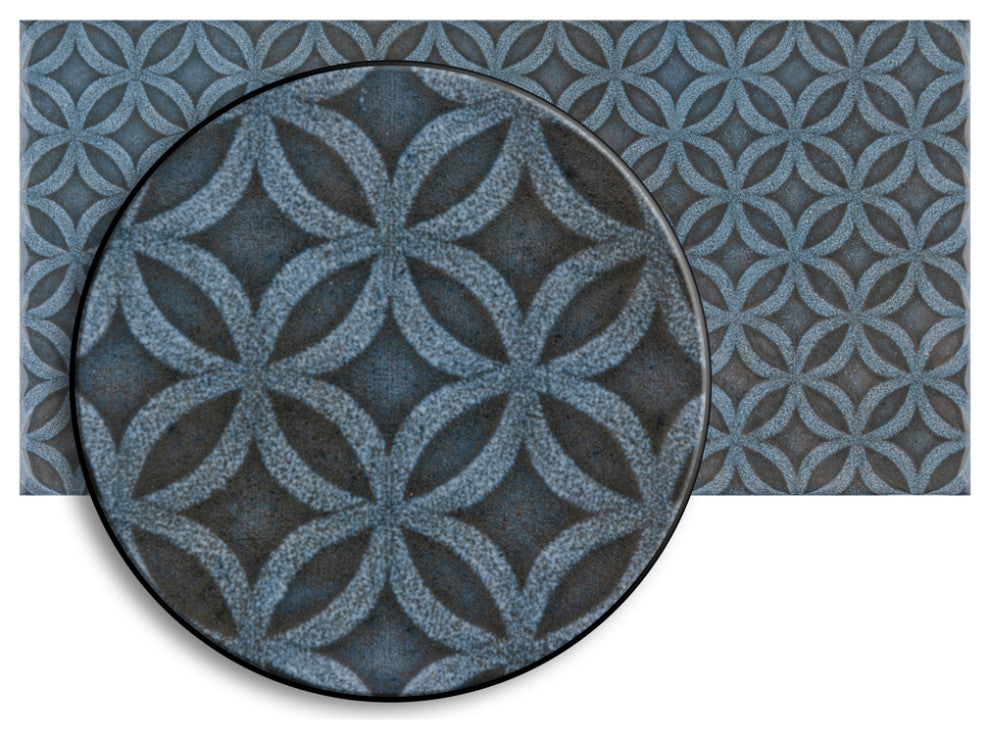 Camden Decor Ceramic Subway Wall Tile, Blue