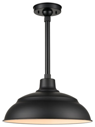 R Series Collection 1 Light 14" Satin Black RLM Warehouse Shade