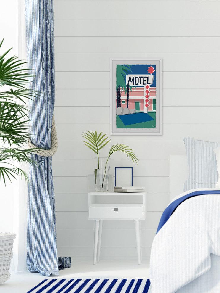"Motel II" Framed Painting Print, 16"x24"