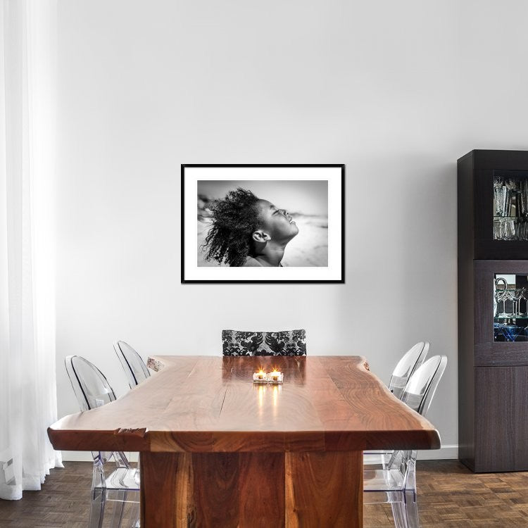 "Feeling The Sun And Wind" Framed Print by Gloria Salgado Gispert, 38"x28"