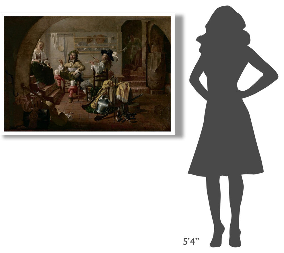 "Interior with Soldiers and Women" Digital Paper Print by Jacob Duck, 50"x34"