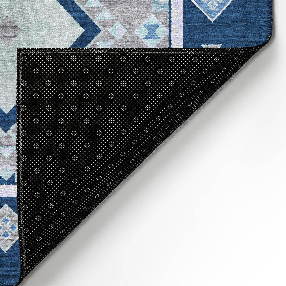 Indoor/Outdoor Phoenix PH2 Denim Machine Washable 8' x 10' Rug