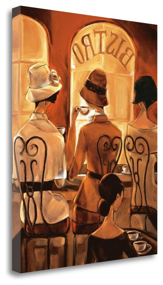"Rendez - Vous Au Bistro" By Trish Biddle, Giclee Print on Gallery Wrap Canvas