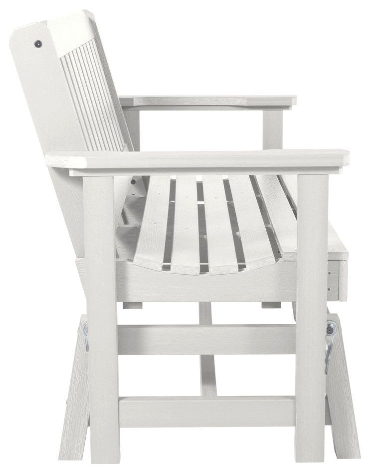 Lehigh Garden Gliding Bench 4', White