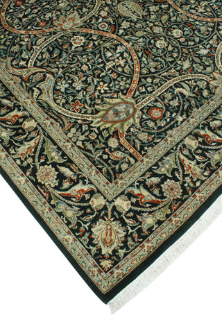 Pak-Persian Cingeswi Black/Green Rug, 8'0x10'2