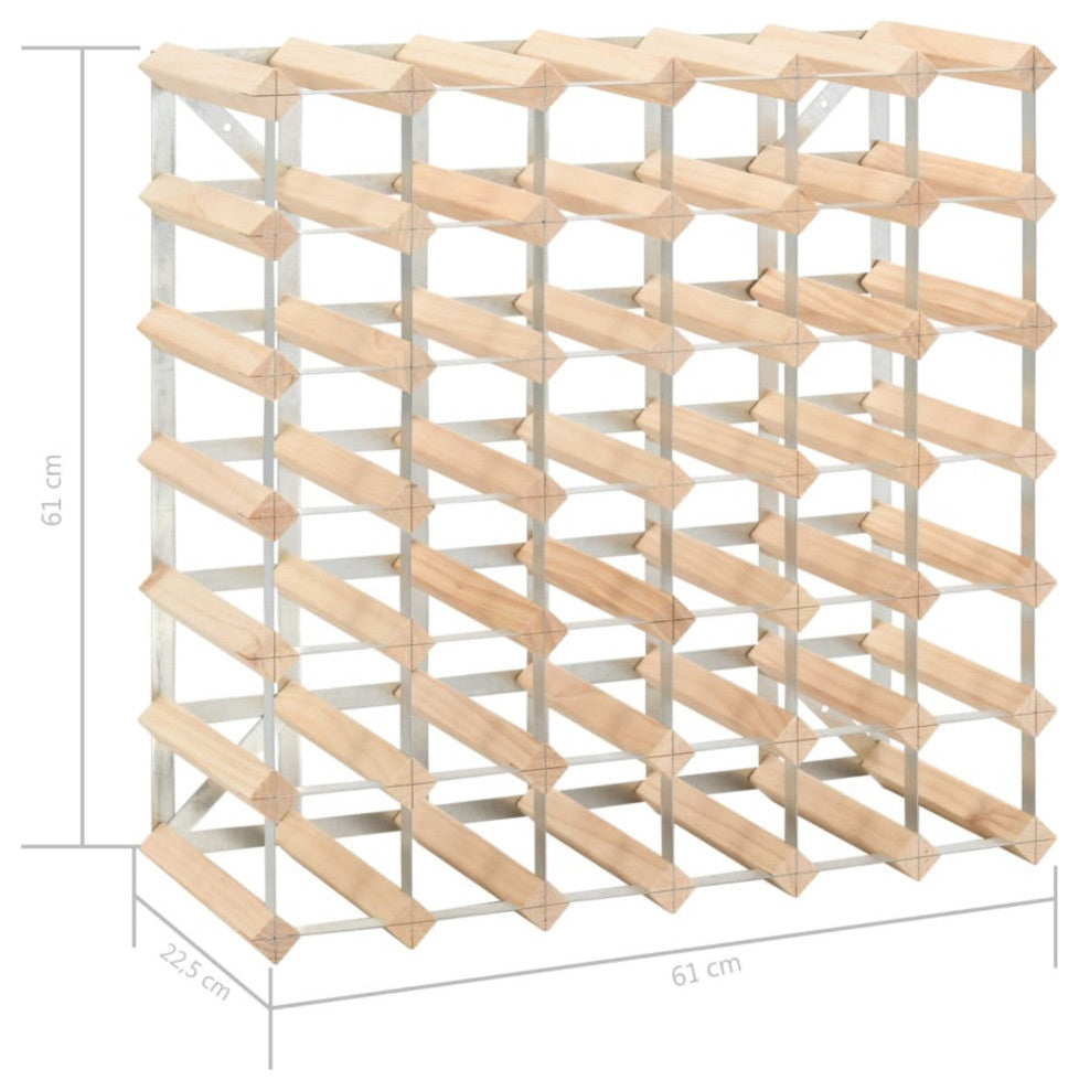Vidaxl Wine Rack For 42 Bottles Solid Pinewood