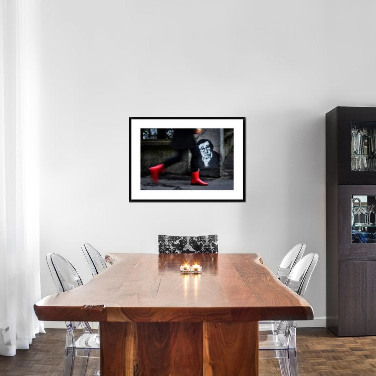 "Red Boots" Framed Digital Print by Dragan M. Babovic, 38"x28"