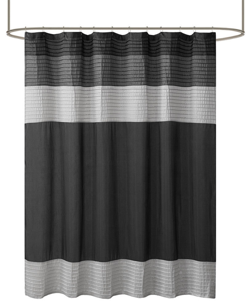 Madison Park Amherst Faux Silk Shower Curtain