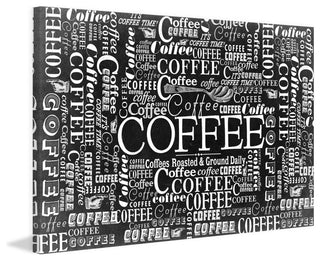 "Coffee Pattern" Painting Print on Canvas