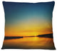 Orange Sunset Over River Skyline Photography Throw Pillow, 16"x16"