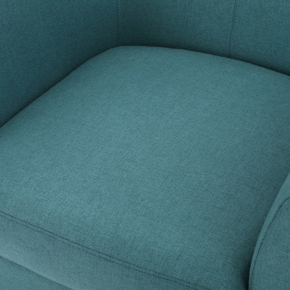 GDF Studio Prescott Tub Design Club Chair, Dark Teal Fabric