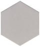 Pure Silver, 10" Hexagon Porcelain Tile,  4"x4", Sample
