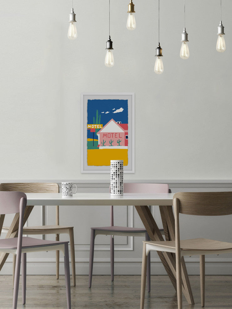 "Motel I" Framed Painting Print, 16"x24"