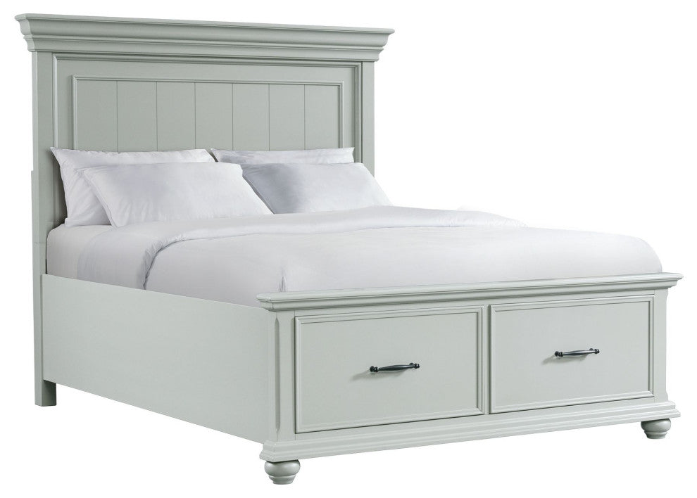 Picket House Furnishings Brooks Platform Storage 3PC Bedroom Set, Grey