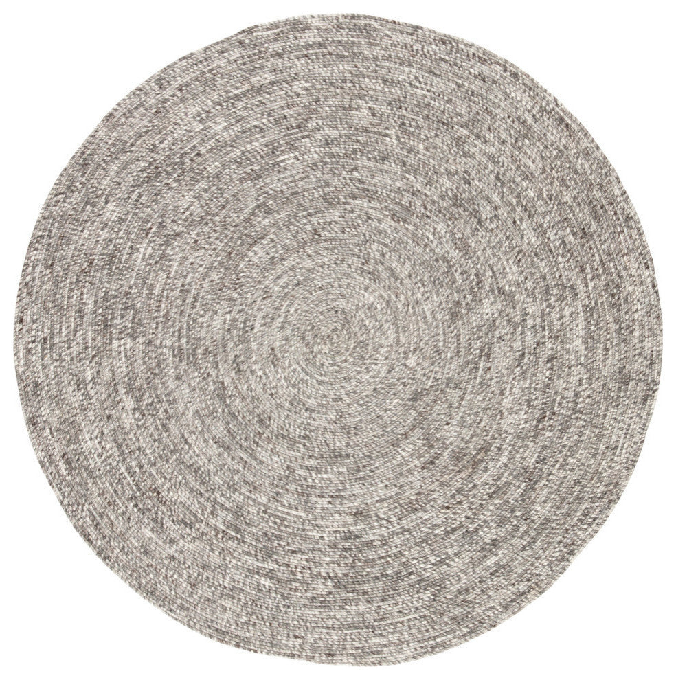 Jaipur Living Tenby Solid Gray Round Rug, 6'x6' Round