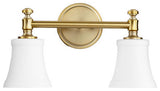 Quorum International 5122-2 Rossington 2 Light 16-1/8"W Bathroom - Brass