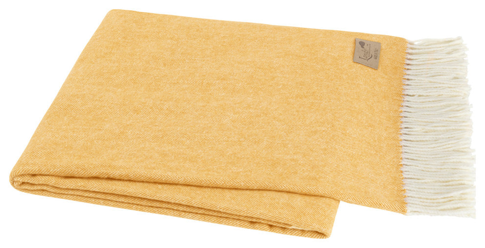 Italian Herringbone Throw, Cider