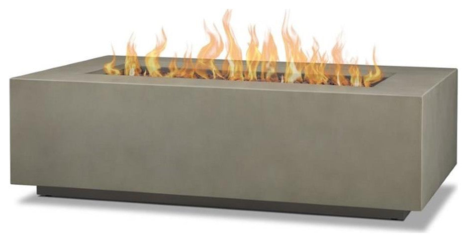 Real Flame Aegean Large Propane Fire Table with Conversion Kit in Mist