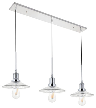 Chrome Finish 3-Light Pendant