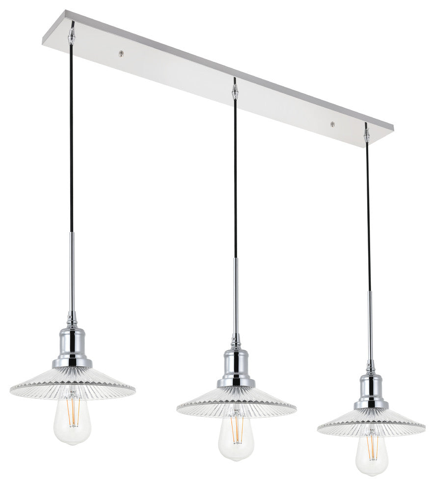 Chrome Finish 3-Light Pendant