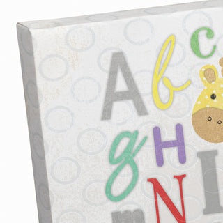 Alphabet Giraffe 12x12 Canvas Wall Art