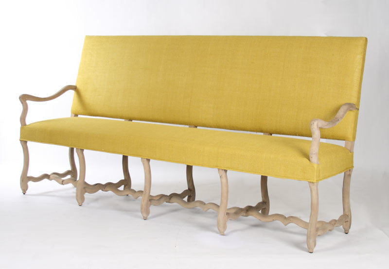 Veronike Bench, Yellow Raw Silk