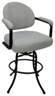 Swivel Tilt Metal Counter 26" 30" Bar Stool M-70, Hemsath Slate - Black, 30"